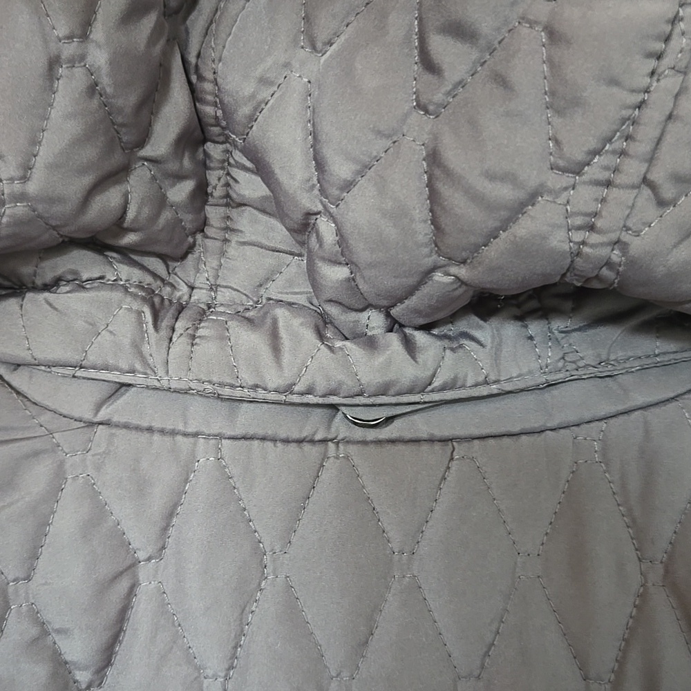 Weatherproof | Gray Quilted Hooded Coat Size Large - Picture 7 of 13